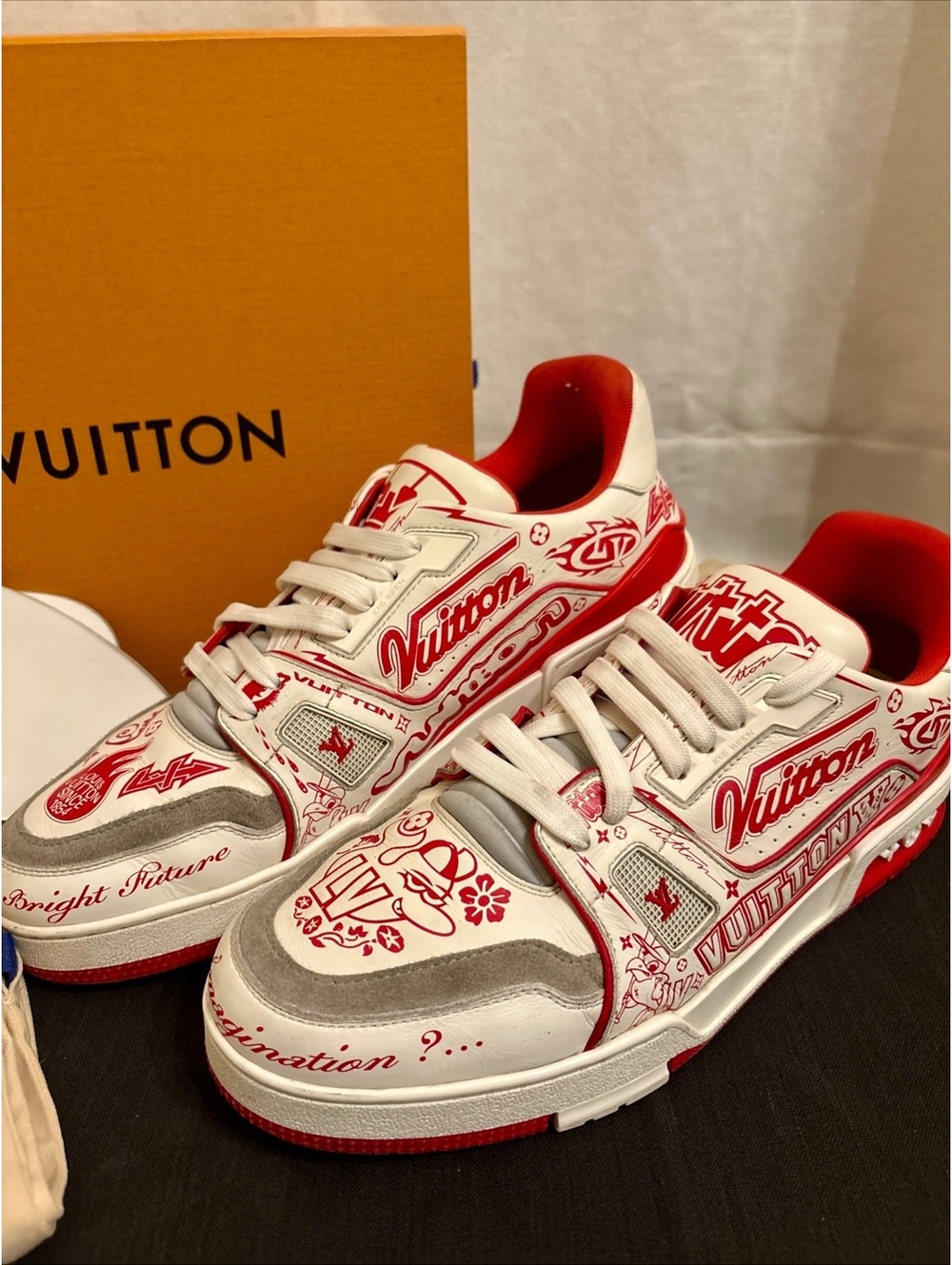 Louis Vuitton LV Trainer Men’s White Sneaker U.S. size 11.5